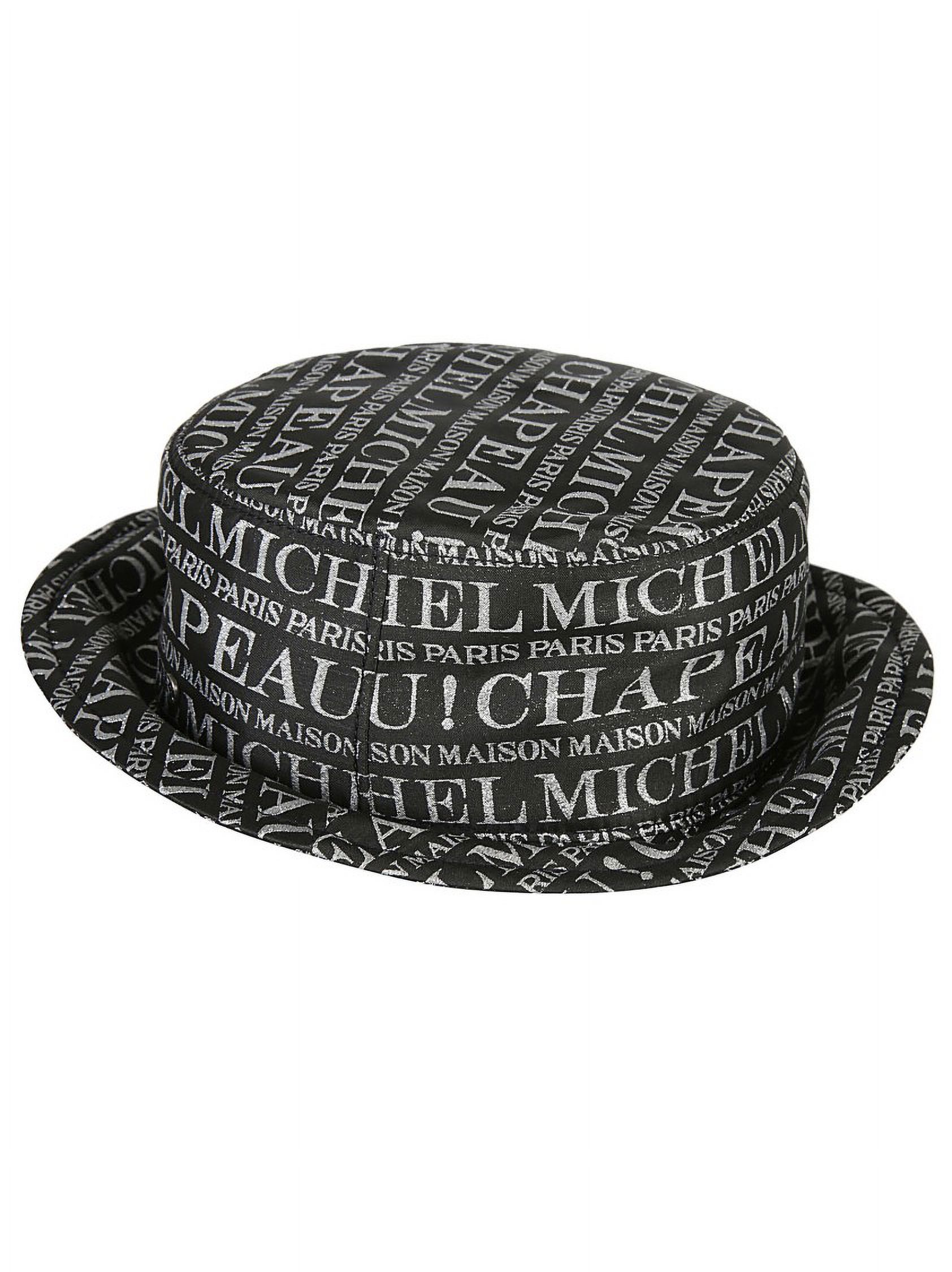 Maison Michel Woman Logo Print Bucket Hat Black Sizes  display picture 1