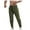 Army Green, variant on JURANMO Cargo Pants for Men Solid Cotton Jogger Pants Comfy Drawstring Waist Hiking Pants Elastic Leg Tapered Pants with Pockets Lightning Deals Khaki XS