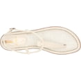 thumbnail image 5 of Sam Edelman Gigi Porcelain Embossed Open Toe Ankle Strap Thong Flats Sandals (Porcelain, 8), 5 of 6