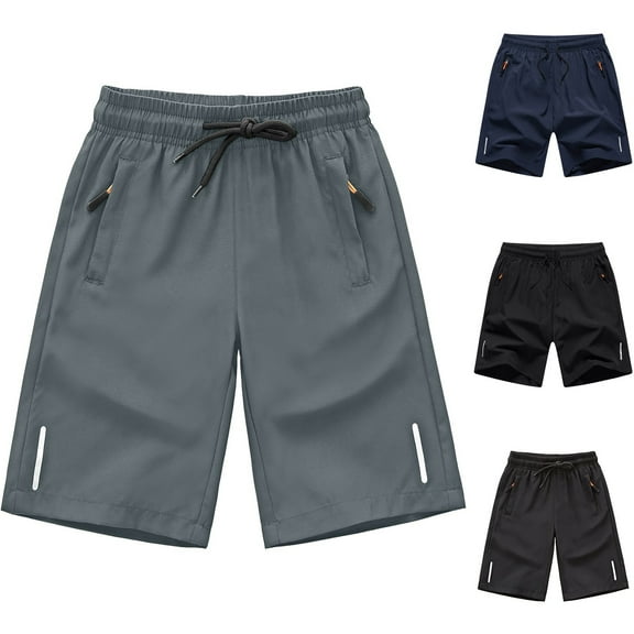 Boys Shorts Kids High Waisted Cargo Shorts Summer Casual Shorts with Pockets 5-14 Years Boys Quick Dry Shorts Size 8 Straight Fit Zip Pockets