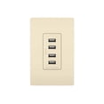 thumbnail image 4 of Legrand-Pass & Seymour TM8USB4ICC6 Quad USB Charger 4.2A Electrical Outlet, Ivory, 4 of 7