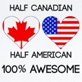 thumbnail image 2 of CafePress - Half Canadian Half American Body Suit - Baby Light Bodysuit, Size Newborn - 24 Months, 2 of 4