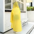 thumbnail image 4 of Xfvqtps Children Raincoat with Hooded Long Adjustable Drawstring Solid Color Reusable Button Transparent Waterproof Cycling Hiking Rain Jackets Rain Poncho Yellow, 4 of 5