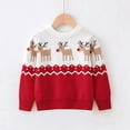 SYNPOS Toddler Kids Baby Girl Sweater, Cute Elk Print Christmas Sweaters Pullover Sweatshirt Top