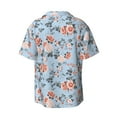 thumbnail image 4 of Goofa Rose Flowers Printed Men's Casual Short-sleeved Shirt,Lightweight Breathable Button-down,Summer Casual men's top,Versatile Fashion shirt-Small, 4 of 7