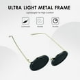thumbnail image 4 of LifeArt 2 Pack Vintage Round Sunglasses for Men and Women UV400 Protection Outdoor Shades with Black Gold+Clear Gold +2.50 Magnification Frame, 4 of 5