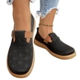 thumbnail image 4 of Samdudou Slip On Shoes for Women Closed Toe Breathable Woven Knit Flats Adjustable Instep Strap Round Toe Casual Outdoor Walking Footwear for Everyday Errands, 4 of 9