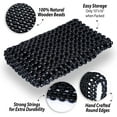 thumbnail image 2 of Zone Tech Black Wooden Beaded Comfort Seat Cover - 2 Pack Full Car Driver Massaging Cool Comfortable Seat Cushion w/ High Ventilation- Reduces Fatigue for Car, Truck or Office Chair, 2 of 8