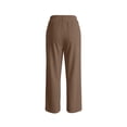 thumbnail image 6 of Bysome Pants For Girls Solid Color Elastic Waist With Drawstring and Pockets Loose Fit Trousers Smooth Girls Pants Size 7-8 Years Coffee, 6 of 7