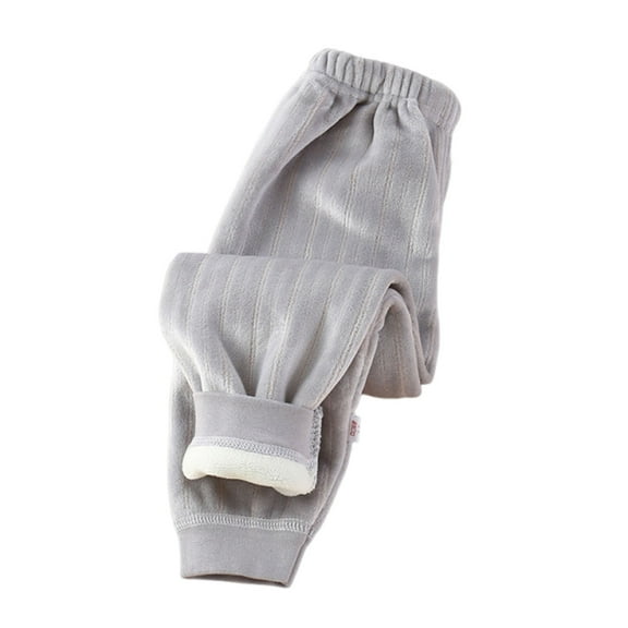 Atogsazn Toddler Baby Boys Sherpa Lined Pants Infant Fleece Leggings Pant Thick Warm Winter Clothes Gray 3-4 Years Fashion