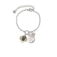 thumbnail image 2 of Delight Jewelry Two-tone 3-D Textured Spider with Legs Silvertone Discover Dream Explore Zoey Charm Bracelet, 6.5+2" Extender, 2 of 4