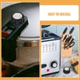 thumbnail image 3 of KONTONTY 3Pcs Mechanical Knob Timer Control for Air Fryer Oven Pressure Cooker Kitchen Appliances Black Round Plastic, 3 of 8