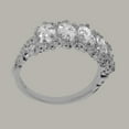thumbnail image 4 of LBG British Made 14k White Gold Cubic Zirconia Womens Eternity Ring - 33 size options - Size 5.25, 4 of 8