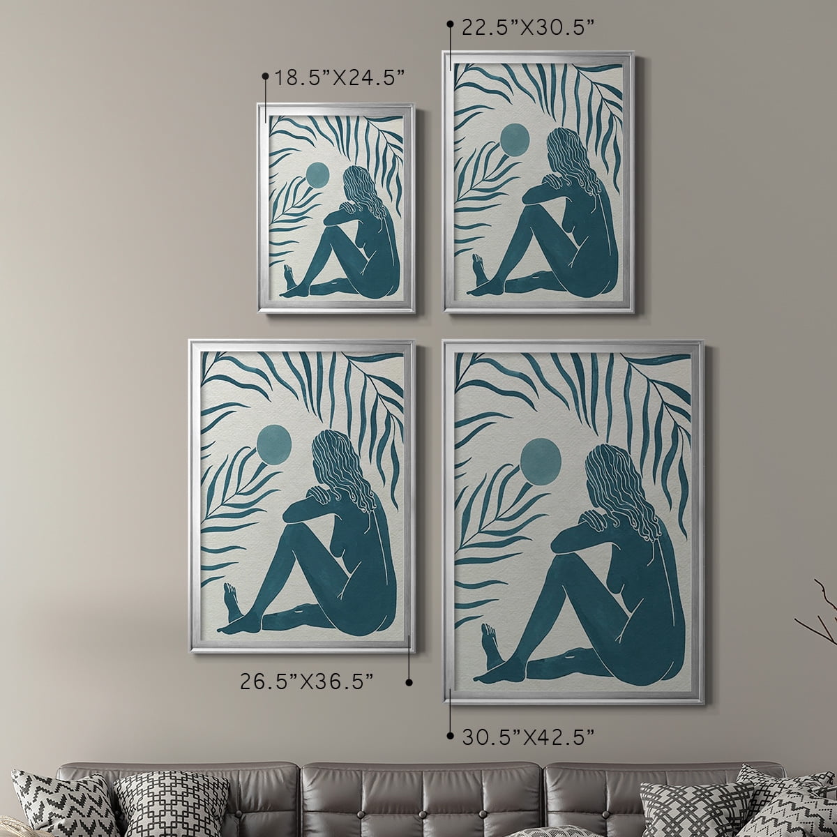 Moon Gazer II Premium Framed Print, in Gold, Black, or Silver - Ready to Hang