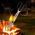 thumbnail image 1 of Tijeras para barbacoa, pinzas, herramienta de acero inoxidable para recoger carbón, equipo para asar 41 centímetros, 1 of 8