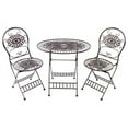 thumbnail image 1 of Alpine Corp KIY212A-BR Bistro Table & Chairs Set - Brown, 1 of 5
