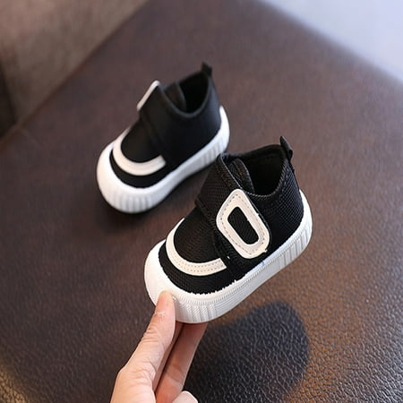 

TOWED22 Baby Sneaker Sports Shoes Flying Baby Shoes Solid Toddler Mesh Loafers Woven Color Baby Shoes Black