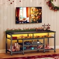 thumbnail image 6 of Tydimor Modern TV Stand for TVs up to 60", Media Console with Storage for Living Room, LED Entertainment Center with Outlets, Black, 6 of 8