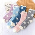 thumbnail image 2 of Women's Soft Fluffy Warm Bed Socks Ladies Winter Pentagram Coral Velvet Ladies Home Floor Slipper Plush Fuzzy Fleece Cozy Socks, 2 of 9