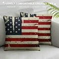 thumbnail image 3 of Shiartex Memory Foam Pillows American Flag Outdoor Throw Pillows Throw Pillows Outdoor Throw Pillow Case Spring Cushion Covers Farmhouse Sofa Pillows Fourth of July Decorations Party White, 3 of 5
