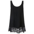 thumbnail image 3 of Enwejyy Women's Plus Size Gothic Scoop Neck Sleeveless Floral Print Gorgeous Lace Hem Tank Tops, 3 of 3