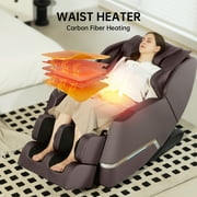 Real Relax Full Body Zero Gravity Shiatsu Recliner Electric Massage Chair, Brown