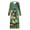 Abstract Geometric Cat Print, variant on House Dress, Corgi Dog Paw Print V Neck Nightgowns for Women, Loose Button Front Full Length House Dress for Fall Bedroom