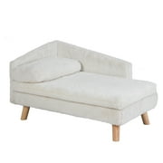 BingoPaw Elevated Sofa Couch Dog Bed Wood Legs for Dogs Cats, 27.56L