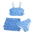 thumbnail image 4 of Bathing Suits for Teens 3 Piece Bathing Suits with Beach Skirt Cute Bathing Suits for Teenage Girls 11-12 Years, 4 of 4