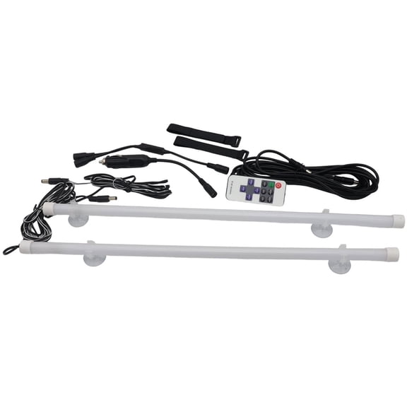 2Pcs 12V 5W White LED Interior Light Bar with Remote Controller For RV Trailer