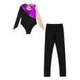thumbnail image 4 of Haitryli Gymnastics Leotards for Girls Dance Tumbling Outfit Athletic Dancewear Unitard Tracksuit Skating Jumpsuit Purple 12, 4 of 5