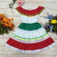 thumbnail image 2 of unik Girl's Traditional Mexican Cinco De Mayo Fiesta Dress Yellow Red Size 8, 2 of 4