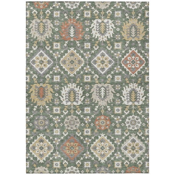 Dalyn Rugs Machine Washable Indoor/Outdoor Chantille ACN2200 Green 2'6" x 3'10" Rug
