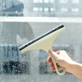 thumbnail image 6 of 2 Pcs Shower Squeegee for Bathroom Glass Doors and Mirror, Rubber Window Cleaner Tool, Clear Plastic Water Wiper for Car Windshield Cleaning, 8.66x7.87 Inch, Green, 6 of 9