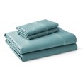 thumbnail image 3 of Hotel Style Luxury 4-Piece 600 Thread Count Teal Solid Cotton Bed Sheet Set, Queen, 3 of 5