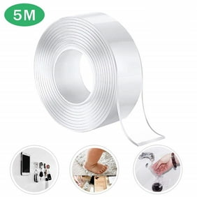 16 5ft 5m Double Sided Tape Heavy Duty Multipurpose Wall Tape Adhesive Strips Removable Mounting Tape Washable Strong Sticky Transparent Tape Gel For Paste Items Walmart Com Walmart Com