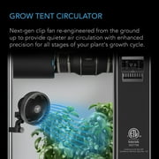 AC Infinity CLOUDRAY A6, Grow Tent Clip Fan 6” with Redesigned Long-Life EC Motor, Custom 10 Dynamic Wind Speeds, Weatherproof IP-54, Manual Swivel, for Hydroponics Circulation Cooling