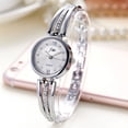 thumbnail image 2 of Reloj para Estudiantes Alta Gama Con Banda Acero Con Diamantes Imitación para Mujer Reloj Cuarzo para Mujer (Plata), 2 of 7