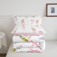 thumbnail image 5 of Manfei Bow Knot Ribbon Twin Comforter Sets,Cartoon Goblet Print Bedding Set,Pink Reversible,2-Piece,1 Comforter and 1 Pillowcase, 5 of 7