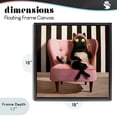thumbnail image 4 of Stupell Industries Eclectic Pamper Party Cat Black Floating Frame Canvas Art, 18 x 18, by Lucia Heffernan, 4 of 8