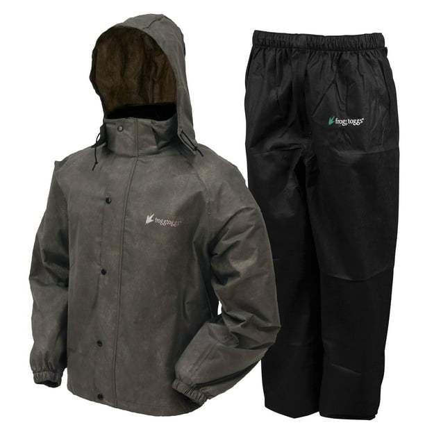 Frogg Toggs All Sport Rain Suit, Stone Jacket/Black Pants, Size X-Large ...
