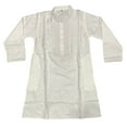 thumbnail image 4 of White Classic Comfort: Boys Cotton Kurta, Traditional Cultural Wear, 4 of 6