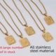 thumbnail image 3 of Collar sencillo de acero inoxidable de 18 quilates estilo hip hop para hombre, colgante con letras de acero de titanio y oro europeo y americano HIPHOP, 3 of 6