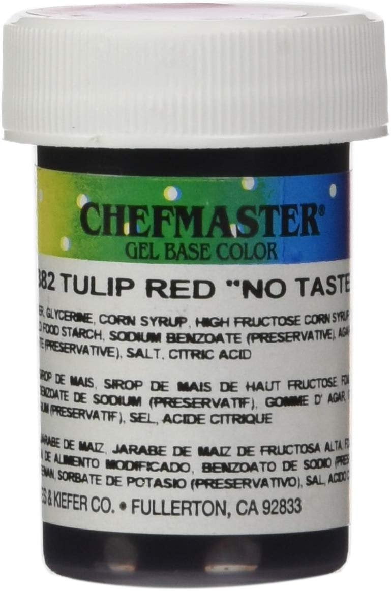 Chefmaster Gel Food Color, 1-Ounce, Tulip Red