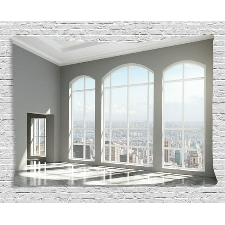 Modern Decor Tapestry Fancy Luxury House In Urban City