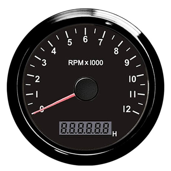 12000 RPM Car Boat Tachometer Engine Tacho Gauge With LCD Hour Meter Digital Display Tachometer For Truck Motorcycle ,Wide Application