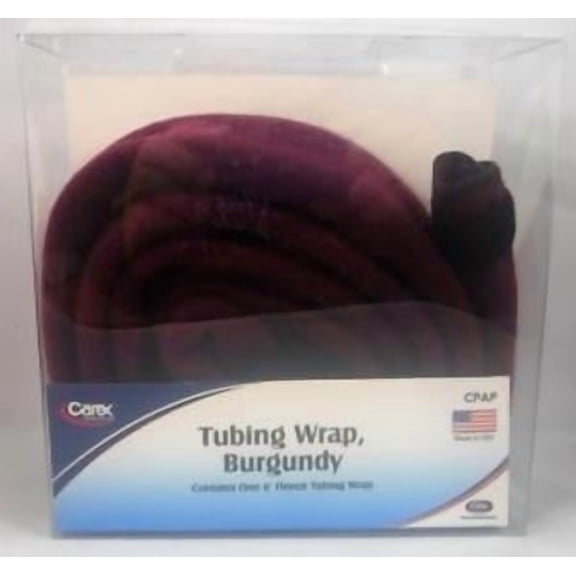 Carex CPAP Fleece Tubing Hose Wrap, 6 Foot , Burgundy