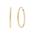 thumbnail image 4 of Brilliance Fine Jewelry Girls 10K Yellow Gold 10MM and 14MM Endless Hoop Earrings Set, 4 of 5