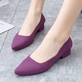 thumbnail image 2 of Sngxgn Flats Dress Shoes Comfortable Slip on Walking Flats(Purple,39), 2 of 8