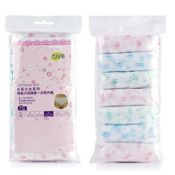 Ame 7pcs Disposable Panties Maternity Underwear Panties, Women Travel Prenatal Postpartum Paper non-woven Panties, M-XXXL